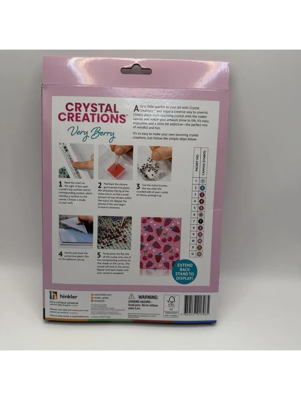 Artmaker Crystal Creations Diamond Art Kit  Gems - Fruit Salad Or Very Berry-NEW